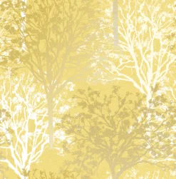 Boutique Arbre Yellow Tree Mica Effect Smooth Wallpaper