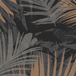 Boutique Jungle Glam Black Leaves Metallic Effect Smooth Wallpaper -Rust-Oleum Shop boutique jungle glam black leaves metallic effect smooth wallpaper5011583355697 37c BQ