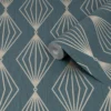 Boutique Marquise Emerald Geometric Gold Effect Textured Wallpaper -Rust-Oleum Shop boutique marquise emerald geometric gold effect textured wallpaper5011583445305 36c bq