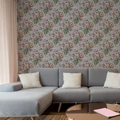 Boutique Martha Mauve Floral Smooth Wallpaper -Rust-Oleum Shop boutique martha mauve floral smooth wallpaper5011583501612 01i bq