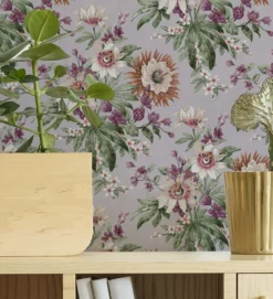 Boutique Martha Mauve Floral Smooth Wallpaper -Rust-Oleum Shop boutique martha mauve floral smooth wallpaper5011583501612 02i bq