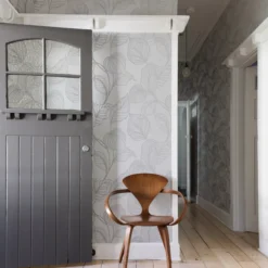 Boutique Royal Palm Grey Leaf Silver Effect Textured Wallpaper -Rust-Oleum Shop boutique royal palm grey leaf silver effect textured wallpaper5011583444919 02i bq