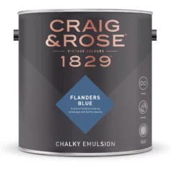 Craig & Rose 1829 Flanders Blue  Chalky Emulsion Paint, 2.5L -Rust-Oleum Shop craig rose 1829 flanders blue chalky emulsion paint 2 5l5036211061818 02c bq