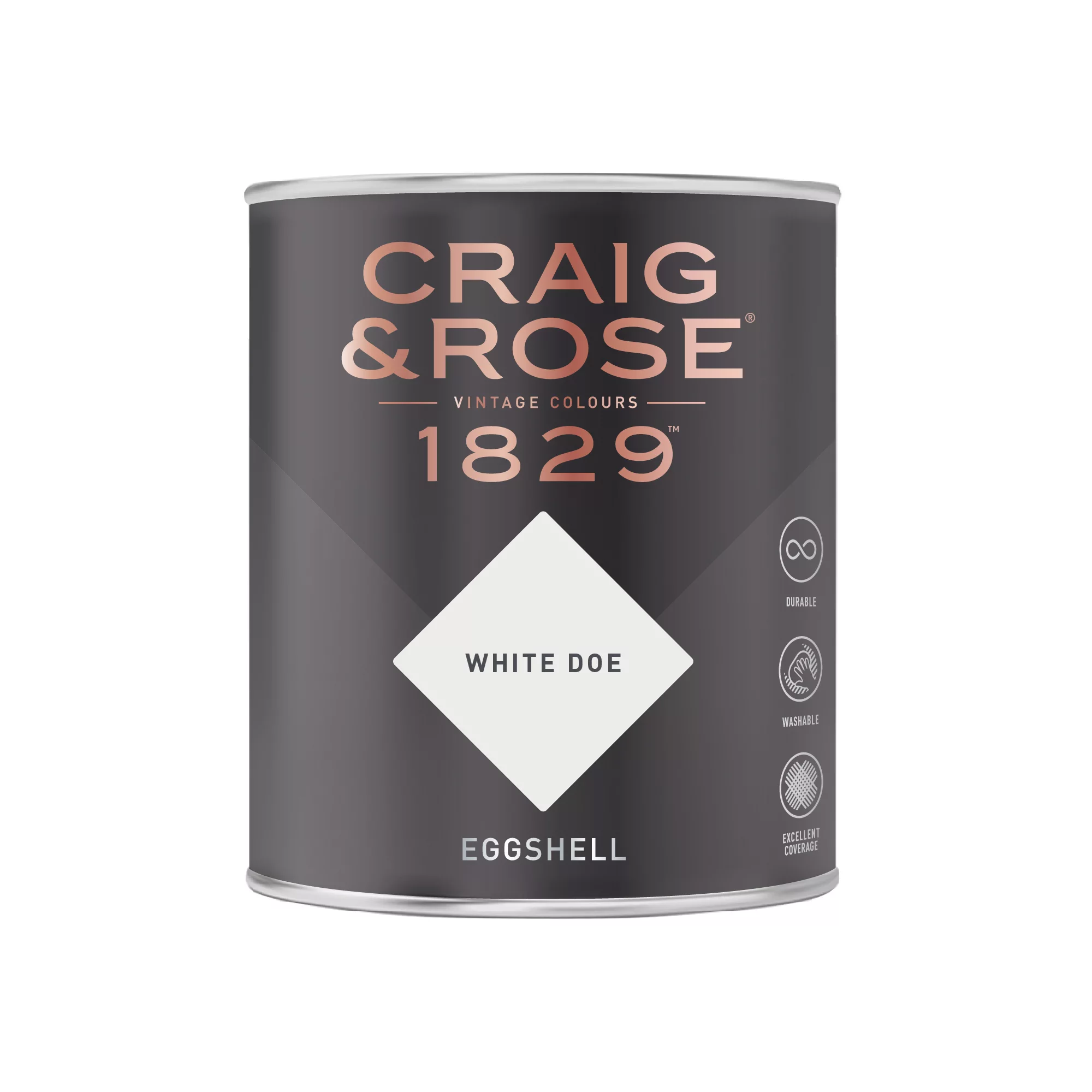 Craig & Rose 1829 White Doe Eggshell Wall Paint, 750ml 4 Craig & Rose 1829 White Doe Eggshell Wall Paint, 750ml - Image 2