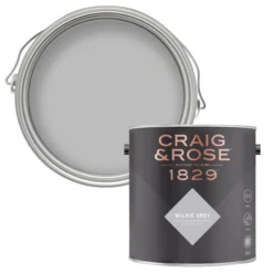 Craig & Rose 1829 Wilkie Grey Eggshell Wall Paint, 750ml