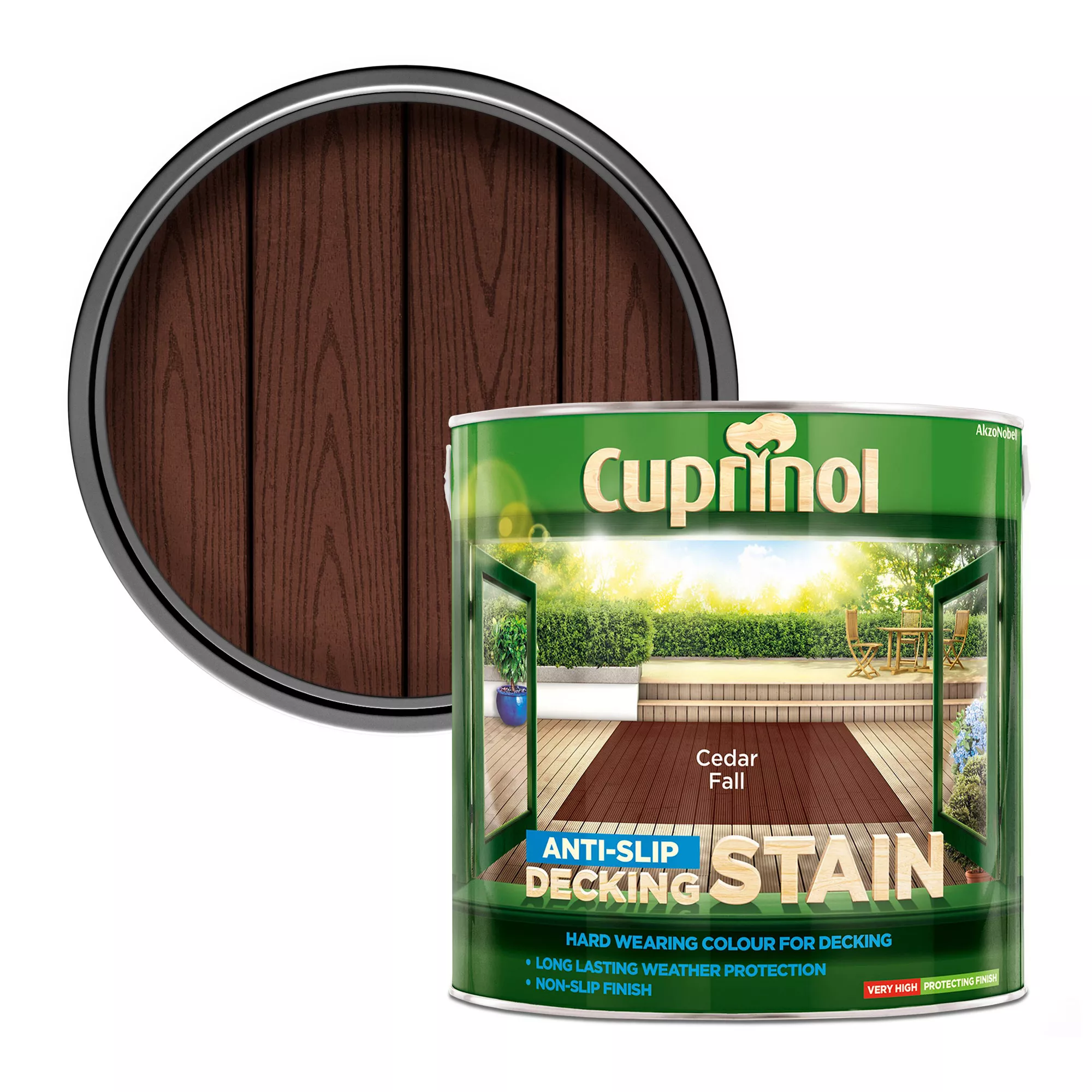 Cuprinol Cedar Fall Matt Decking Wood Stain, 2.5L 3 Cuprinol Cedar Fall Matt Decking Wood Stain, 2.5L