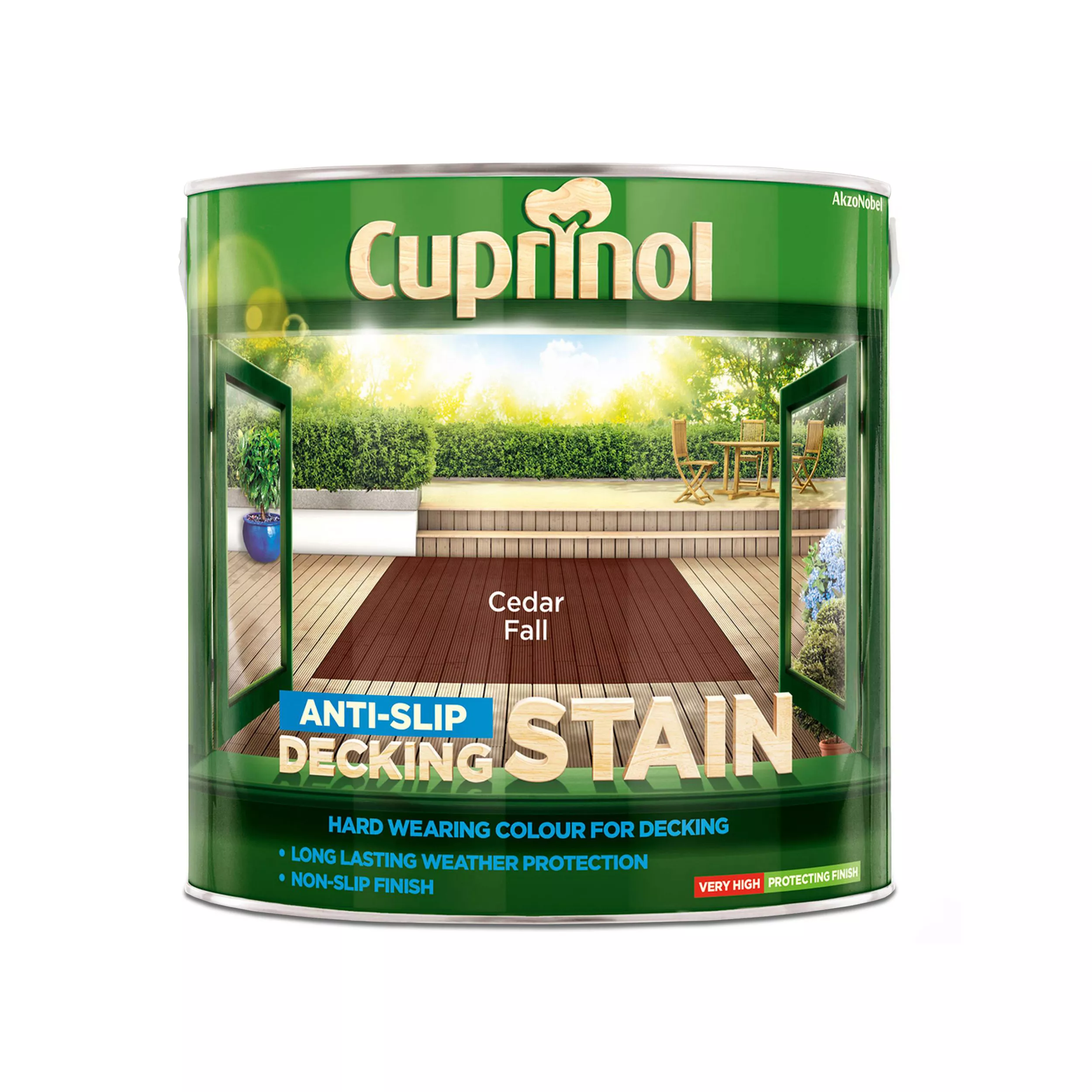 Cuprinol Cedar Fall Matt Decking Wood Stain, 2.5L 4 Cuprinol Cedar Fall Matt Decking Wood Stain, 2.5L - Image 2