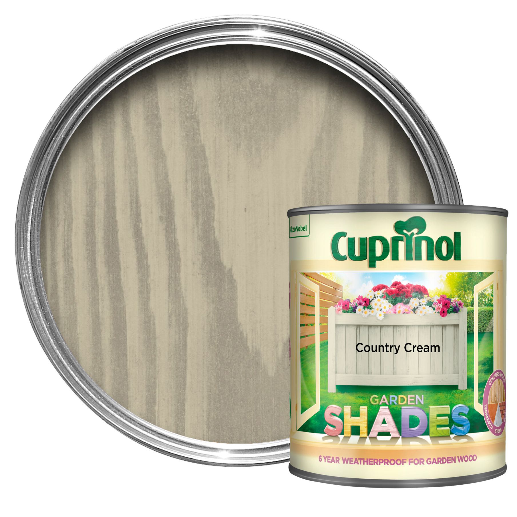 Rust-Oleum Shop -Rust-Oleum Shop cuprinol garden shades country cream matt multi surface exterior wood paint 1l5010368066162 02c bq 1