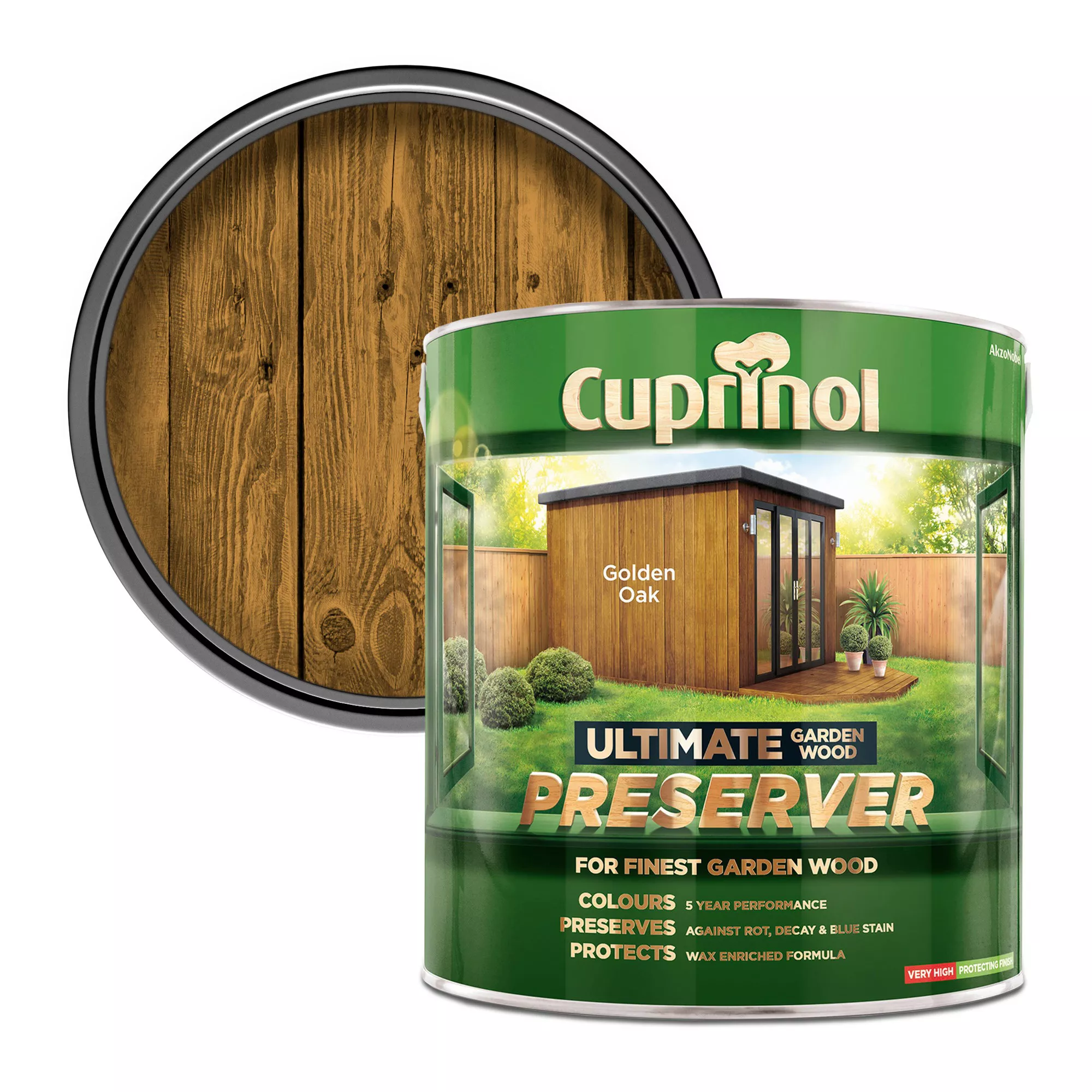 Cuprinol Ultimate Golden Oak Matt Arbours, Fencing, Gates, Sheds & Summerhouses Preserver, 4L 3 Cuprinol Ultimate Golden Oak Matt Arbours, Fencing, Gates, Sheds & Summerhouses Preserver, 4L