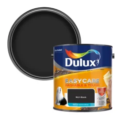 Dulux Easycare Rich Black Matt Emulsion Paint, 2.5L
