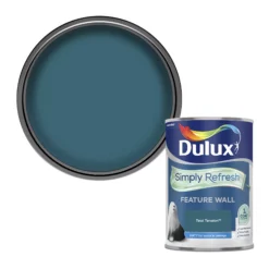Dulux One Coat Teal Tension Matt Emulsion Paint, 1.25L