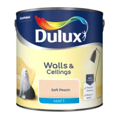 Dulux Walls & Ceilings Soft Peach Matt Emulsion Paint, 2.5L -Rust-Oleum Shop dulux walls ceilings soft peach matt emulsion paint 2 5l5010212105405 08c bq