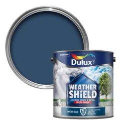 Dulux Weathershield Oxford Blue Gloss Exterior Metal & Wood Paint, 2.5L