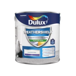 Rust-Oleum Shop -Rust-Oleum Shop dulux weathershield pure brilliant white satinwood exterior metal wood paint 2 5l5010212497036 08c bq