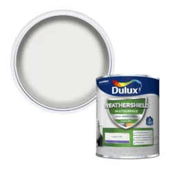 Dulux Weathershield Pure Brilliant White Satinwood Multi-surface Paint, 750ml