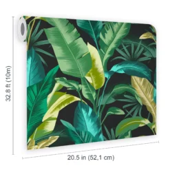 Envy Leaf It Out Twilight Tropical Smooth Wallpaper -Rust-Oleum Shop envy leaf it out twilight tropical smooth wallpaper5011583531350 02t