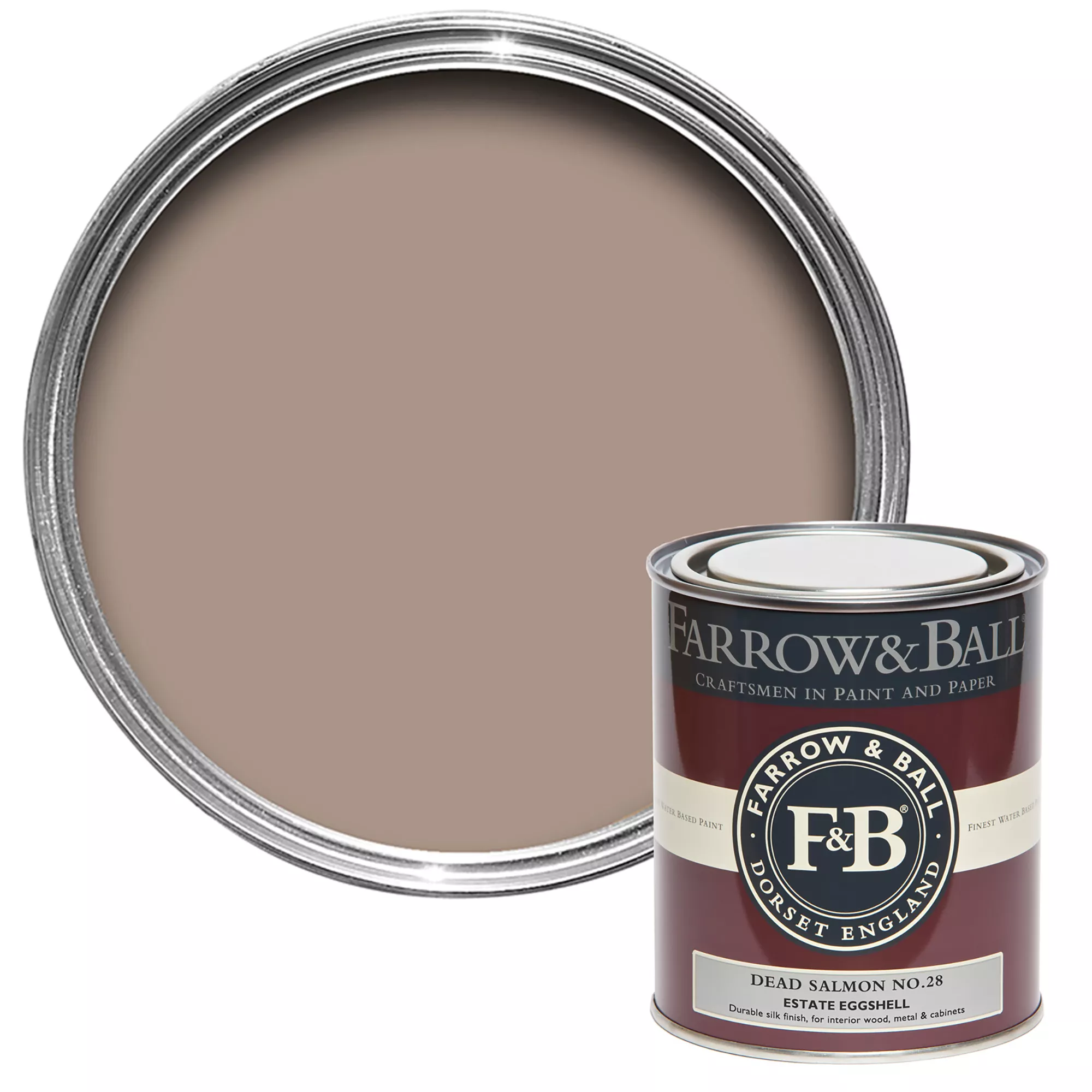 Farrow & Ball Estate Dead Salmon No.28 Eggshell Paint, 750ml 3 Farrow & Ball Estate Dead Salmon No.28 Eggshell Paint, 750ml