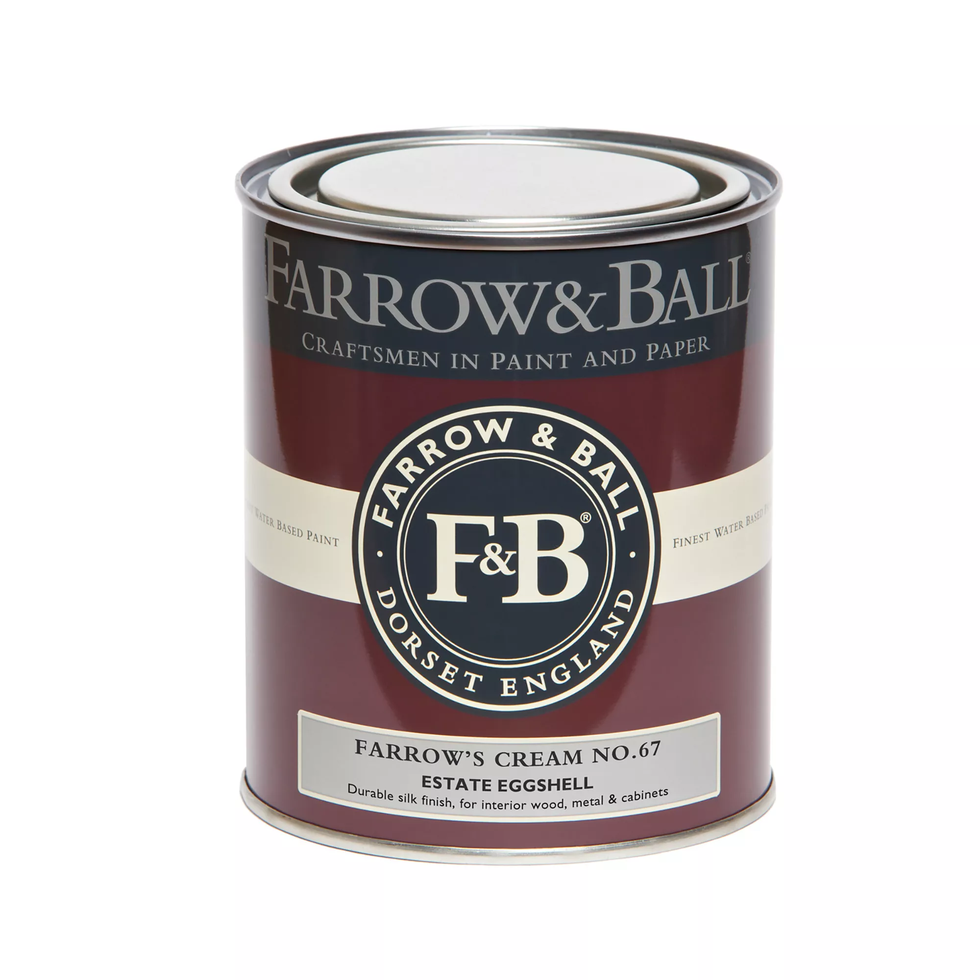 Farrow & Ball Estate Farrow's Cream No.67 Eggshell Paint, 750ml 4 Farrow & Ball Estate Farrow's Cream No.67 Eggshell Paint, 750ml - Image 2