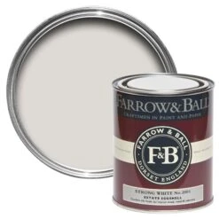 Farrow & Ball Estate Strong White No.2001 Eggshell Metal & Wood Paint, 750ml
