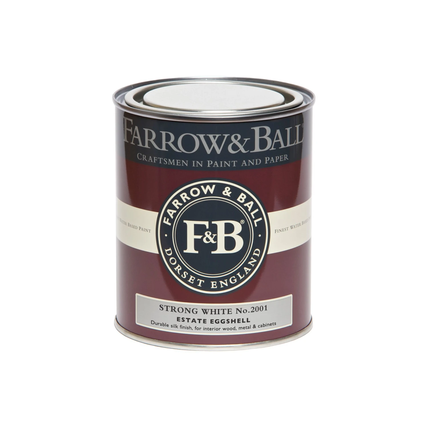 Farrow & Ball Estate Strong White No.2001 Eggshell Metal & Wood Paint, 750ml 4 Farrow & Ball Estate Strong White No.2001 Eggshell Metal & Wood Paint, 750ml - Image 2