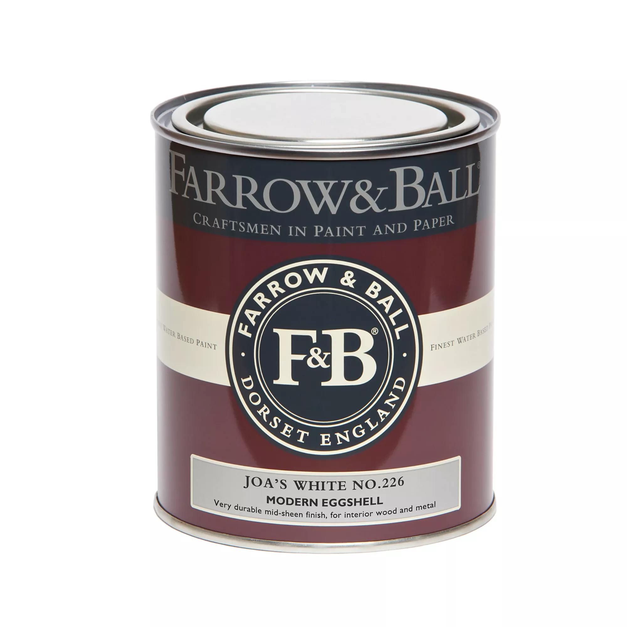 Farrow & Ball Modern Joa's White No.226 Eggshell Paint, 750ml 4 Farrow & Ball Modern Joa's White No.226 Eggshell Paint, 750ml - Image 2