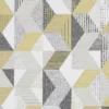 Fresco Tribal Grey & Ochre Geometric Smooth Wallpaper