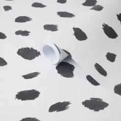 GoodHome Astennu Black & White Spot Monochrome Effect Smooth Wallpaper -Rust-Oleum Shop goodhome astennu black white spot monochrome effect smooth wallpaper5059340213491 01c