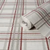 GoodHome Atherton Red Tartan Metallic Effect Textured Wallpaper -Rust-Oleum Shop goodhome atherton red tartan metallic effect textured wallpaper5059340410555 01c