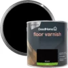 GoodHome Black Satin Floor Wood Varnish, 2.5L -Rust-Oleum Shop goodhome black satin floor wood varnish 2 5l5059340487021 21c