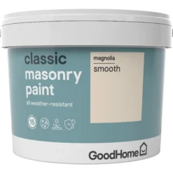 GoodHome Classic Magnolia Smooth Matt Masonry Paint, 10L -Rust-Oleum Shop goodhome classic magnolia smooth matt masonry paint 10l3663602521662 08c bq