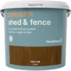 GoodHome Colour It Dark Oak Matt Fence & Shed Stain, 5L -Rust-Oleum Shop goodhome colour it dark oak matt fence shed stain 5l5036581088682 02c
