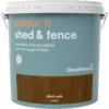 GoodHome Colour It Dark Oak Matt Fence & Shed Stain, 9L -Rust-Oleum Shop goodhome colour it dark oak matt fence shed stain 9l5036581089184 02c