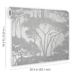 GoodHome Danson Grey Trees Silver Effect Textured Wallpaper -Rust-Oleum Shop goodhome danson grey trees silver effect textured wallpaper5059340410548 02t