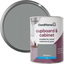 GoodHome Durable Delaware Matt Cabinet & Wardrobe Paint, 750ml