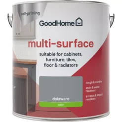 GoodHome Durable Delaware Satin Multi-surface Paint, 2L -Rust-Oleum Shop goodhome durable delaware satin multi surface paint 2l3663602586173 02c