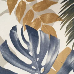 GoodHome Ferula Blue Tropical Leaves Textured Wallpaper -Rust-Oleum Shop goodhome ferula blue tropical leaves textured wallpaper3663602561446 37c bq