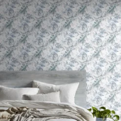 GoodHome Jarava Blue Leaves Textured Wallpaper 9 GoodHome Jarava Blue Leaves Textured Wallpaper -Rust-Oleum Shop goodhome jarava blue leaves textured wallpaper3663602561460 01i bq