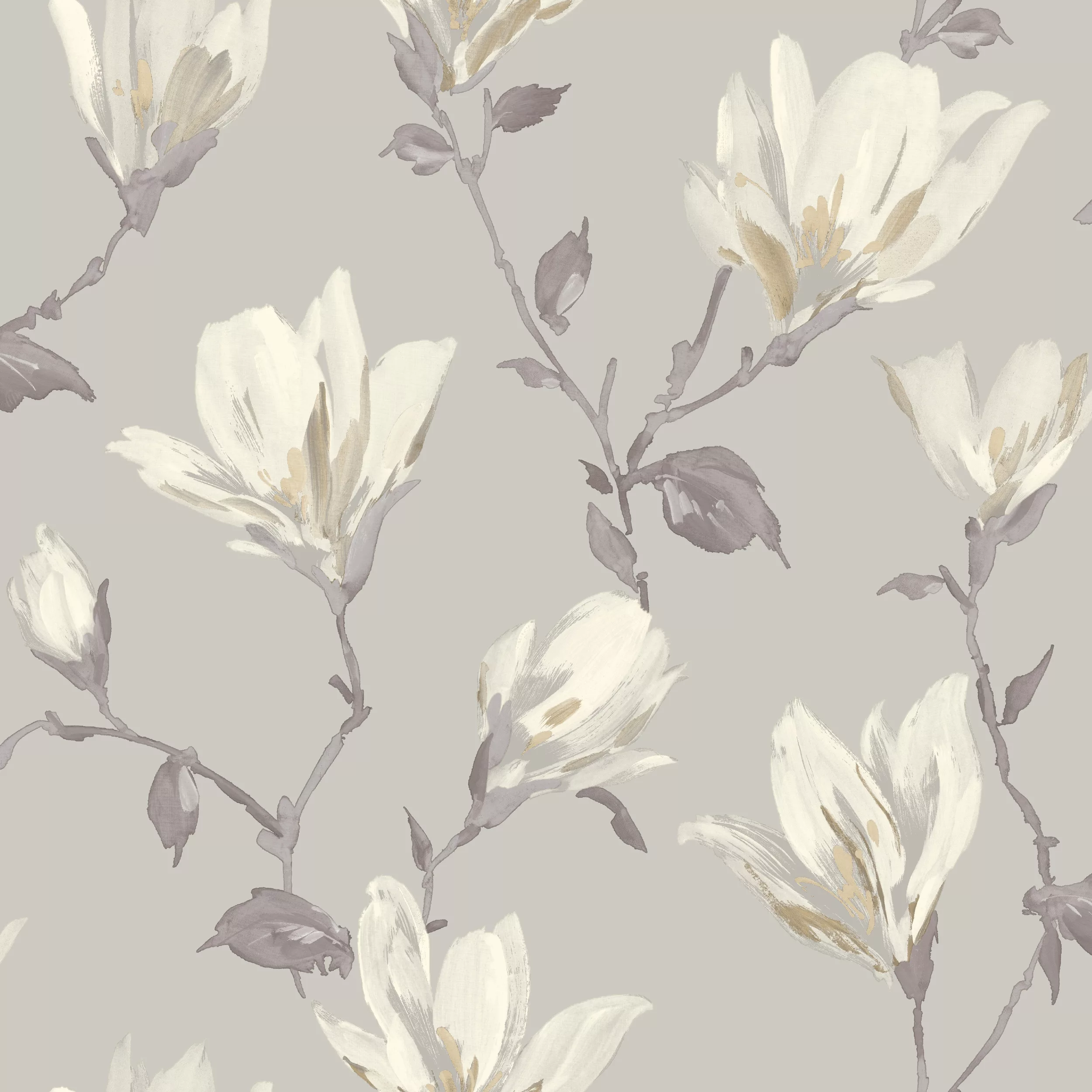 GoodHome Leuzea Grey Floral Smooth Wallpaper 4 GoodHome Leuzea Grey Floral Smooth Wallpaper - Image 2