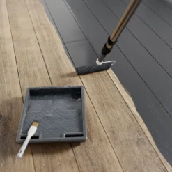 GoodHome Mid Grey Satin Floor Wood Varnish, 2.5L -Rust-Oleum Shop goodhome mid grey satin floor wood varnish 2 5l5059340487014 02i