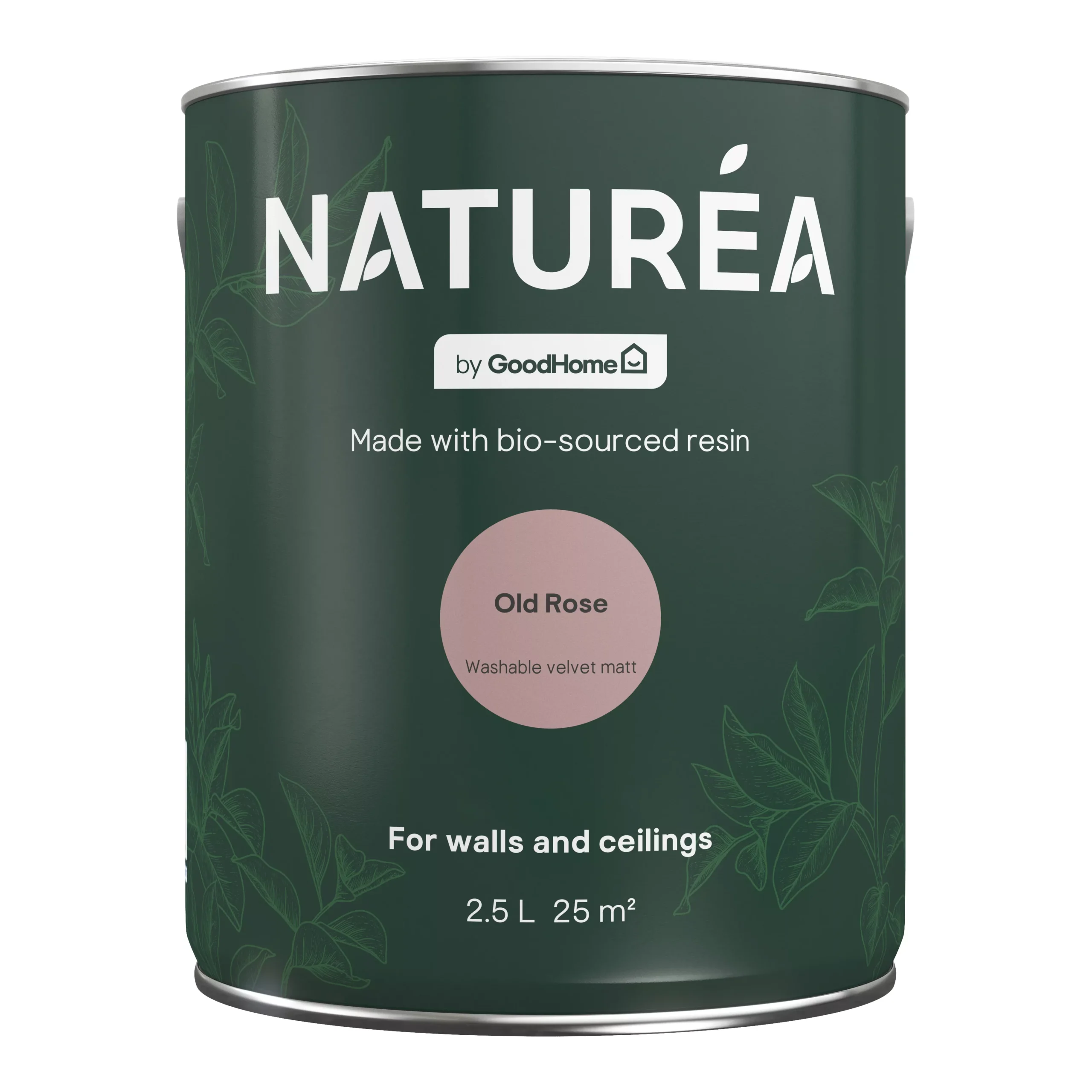 GoodHome Naturéa Old Rose Velvet Matt Emulsion Paint, 2.5L 4 GoodHome Naturéa Old Rose Velvet Matt Emulsion Paint, 2.5L - Image 2