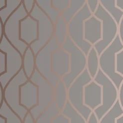 GoodHome Newland Grey Geometric Metallic Effect Smooth Wallpaper -Rust-Oleum Shop goodhome newland grey geometric metallic effect smooth wallpaper5059340410388 02c