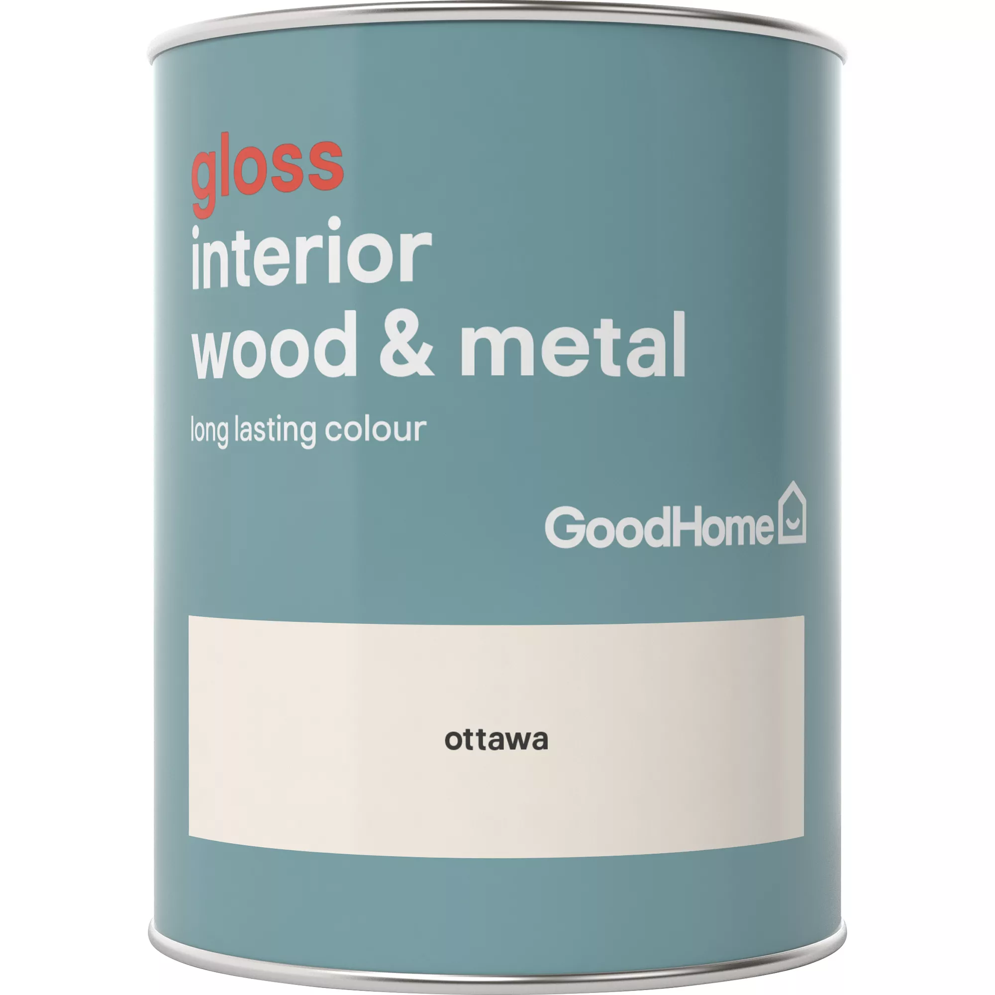 GoodHome Ottawa Gloss Metal & Wood Paint, 750ml 4 GoodHome Ottawa Gloss Metal & Wood Paint, 750ml - Image 2