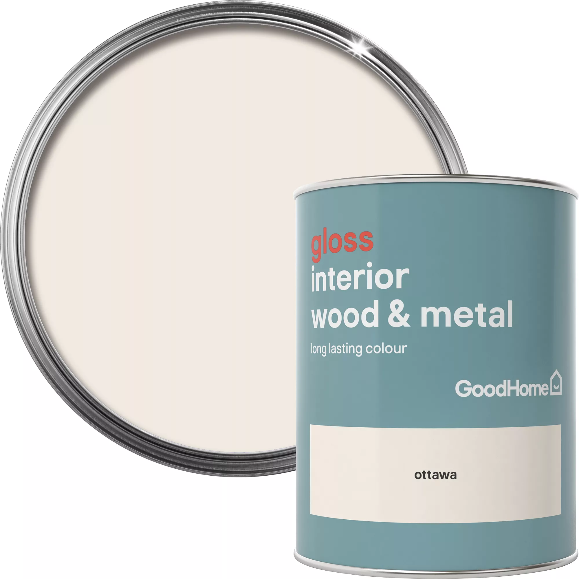 GoodHome Ottawa Gloss Metal & Wood Paint, 750ml 3 GoodHome Ottawa Gloss Metal & Wood Paint, 750ml