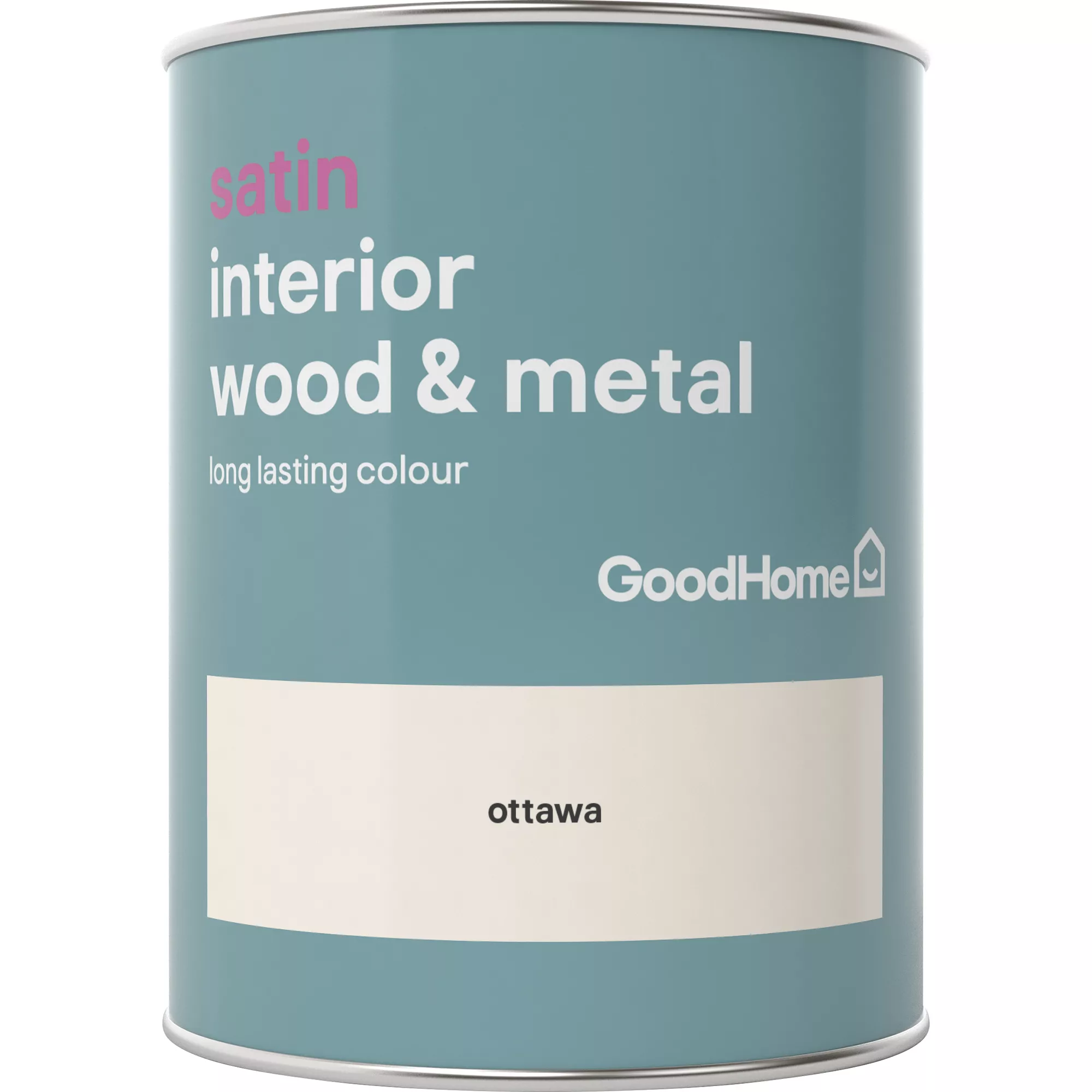 GoodHome Ottawa Satin Metal & Wood Paint, 750ml 3 GoodHome Ottawa Satin Metal & Wood Paint, 750ml