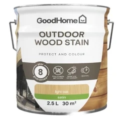 GoodHome Outdoor Light Oak Satin Quick Dry Wood Stain, 2.5L 7 GoodHome Outdoor Light Oak Satin Quick Dry Wood Stain, 2.5L -Rust-Oleum Shop goodhome outdoor light oak satin quick dry wood stain 2 5l5059340297453 02c