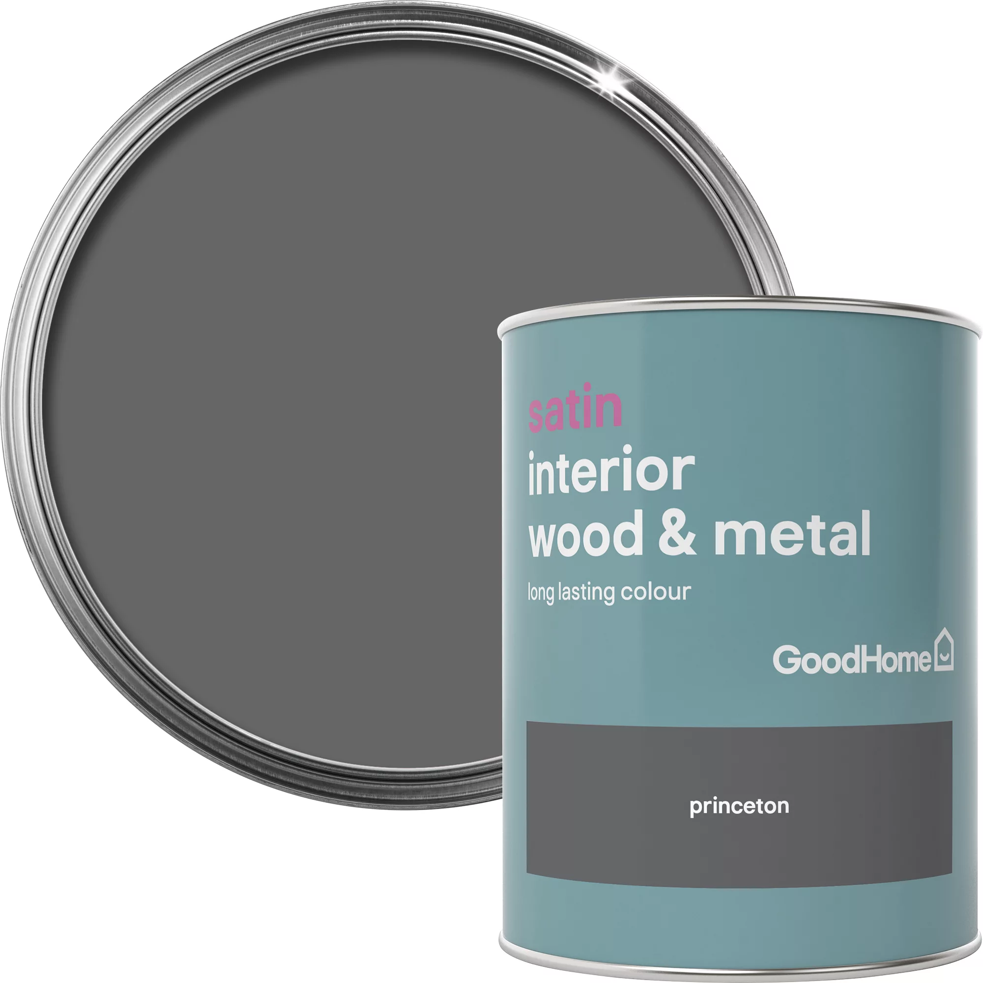 GoodHome Princeton Satin Metal & Wood Paint, 750ml 3 GoodHome Princeton Satin Metal & Wood Paint, 750ml