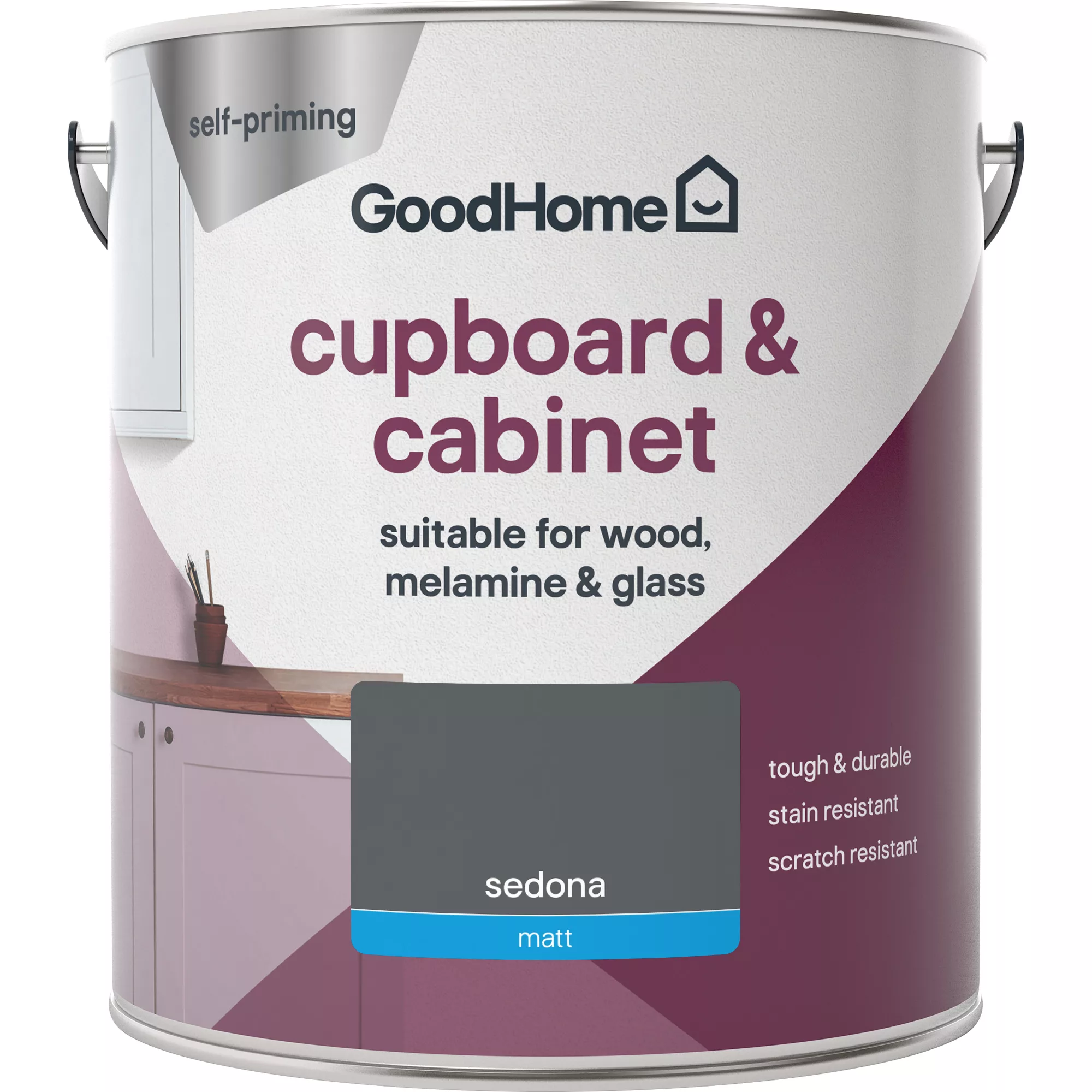 GoodHome Renovation Sedona Matt Cupboard & Cabinet Paint, 2L 4 GoodHome Renovation Sedona Matt Cupboard & Cabinet Paint, 2L - Image 2
