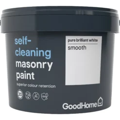 GoodHome Self-cleaning Pure Brilliant White Smooth Matt Masonry Paint, 10L -Rust-Oleum Shop goodhome self cleaning pure brilliant white smooth matt masonry paint 10l3663602521921 08c bq