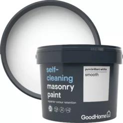 GoodHome Self-cleaning Pure Brilliant White Smooth Matt Masonry Paint, 10L -Rust-Oleum Shop goodhome self cleaning pure brilliant white smooth matt masonry paint 10l3663602521921 37c