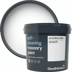 GoodHome Self-cleaning Pure Brilliant White Smooth Matt Masonry Paint, 5L -Rust-Oleum Shop goodhome self cleaning pure brilliant white smooth matt masonry paint 5l3663602521112 37c